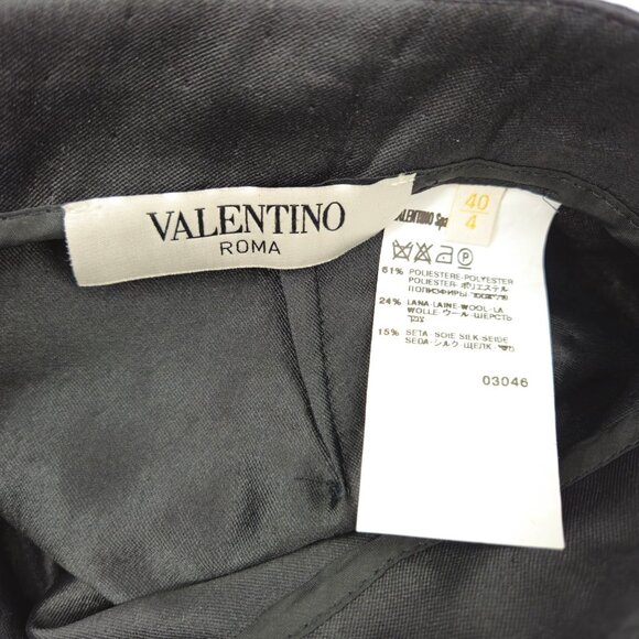New Valentino Roma Black Skirt Womens 40/4 Wool Silk Blend Pencil - Picture 4 of 6
